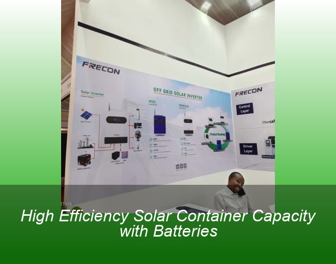 High Efficiency Solar Container Capacity with Batteries